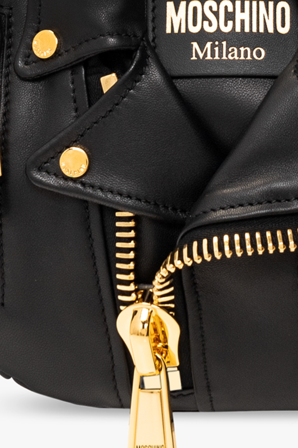 Moschino leather jacket outlet backpack